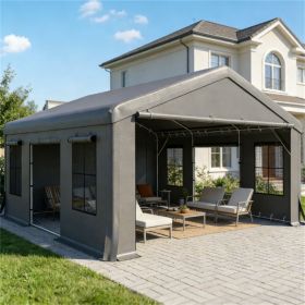Car shed, tent, pavilion, sunshade, dark gray
