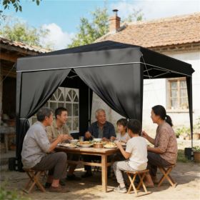 Rain shelter, tent, outdoor portable carport, sunshade, black