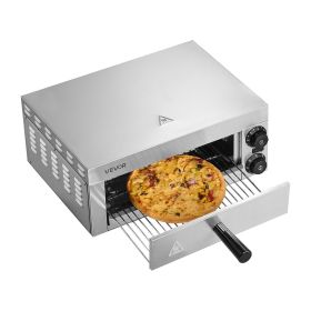 VEVOR Electric Pizza Oven for Countertops, 12-inch, 1500W, with Temp Control & 0-60 Min Timer, Even Baking Technology & Easy Clean Crumb Tray